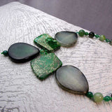 chunky green statement necklace Uk