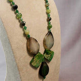 unique handcrafted green chunky necklace