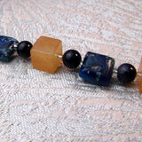 blue orange beads