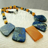unusual handmade chunky bead necklace