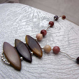semi-precious bead sterling silver statement necklace uk