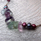 handcrafted semi-precious bead sterling silver unique statement necklace