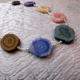 handmade sterling silver unique semi-precious bead statement necklace