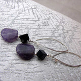 handcrafted long drop statement earrings unusual original design