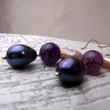 pearl drop earrings unique original statement design