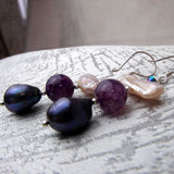 handcrafted pearl statement earrings unique design