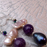 unique handcrafted pearl drop earrings