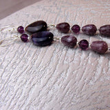 handcrafted semi-precious stone statement earrings unique design