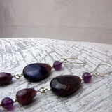 purple semi-precious beads, purple crystal beads