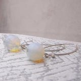 long drop semi-precious beads earrings