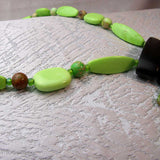 green agate semi-precious beads