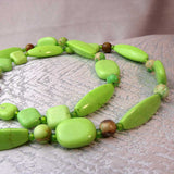 semi-precious green agate beads