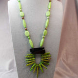 bold bright green unique statement necklace handmade uk
