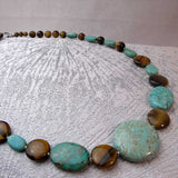 turquoise tigers eye necklace handmade uk
