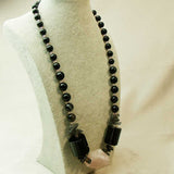handmade chunky rose quartz statement necklace