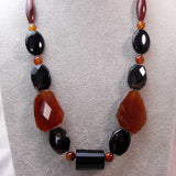 unique chunky semi-precious handmade statement necklace, chunky beads