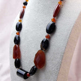 one of a kind handcrafted chunky bead statement necklace