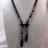 handmade semi-precious bead statement necklace unusual design
