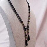 semi-precious bead necklace handmade with a statement