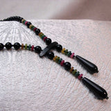 handcrafted semi-precious beaded statement necklace