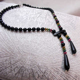 unique original beaded necklace, handcrafted semi-precious necklace unique unusual design