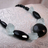 long chunky semi-precious necklace unique handcrafted design