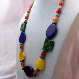 bold bright handcrafted statement necklace