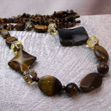 unique long semi-precious bead statement necklace handmade uk