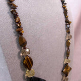tigers eye necklace unique in design with statement
