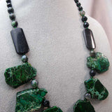 handcrafted statement necklace unique design with chunky beads