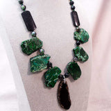 handcrafted semi-precious bead statement necklace unusual and original design