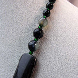 black green semi-precious beads
