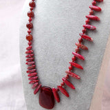 bold, bright, chunky red statement necklace