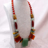 big bold chunky semi-precious bead statement necklace