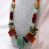 chunky bead statement necklace unique handcrafted design