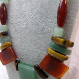 chunky semi-precious bead necklace with a statement