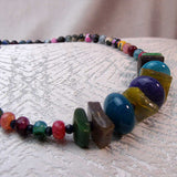 unusual semi-precious bead chunky necklace with a statement