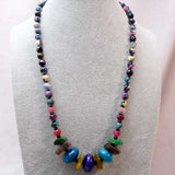unique unusual statement necklace chunky semi-precious beads