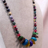 bold statement necklace handmade chunky bright beads