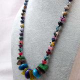 handmade semi-precious bead necklace chunky bright coloured beads