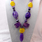 bold bright handcrafted statement necklace with chunky beads