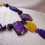 unusual handcrafted bold statement necklace