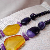 detail for unusual chunky bead necklace