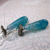 long drop earrings unique design handmade with a statement