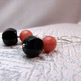 long semi-precious stone statement earrings, unique, unusual designs