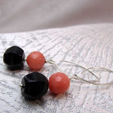 long handmade semi-precious bead statement earrings uk