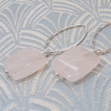 rose quartz earrings