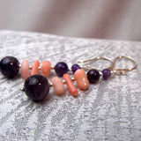 unusual semi-precious bead earrings uk