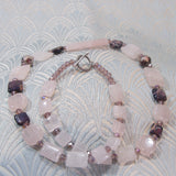rose quartz pink necklace design
