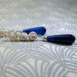 long blue dangle earrings